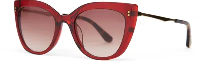 Toms Women's Sophia Sunglasses In Rosewood Crystal/gold In Red