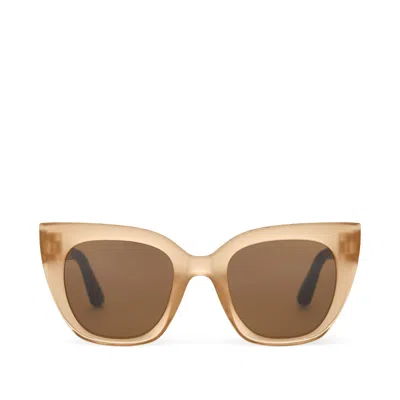 Toms Women's Sydney Oatmilk Crystal Fade Traveler Sunglasses In Brown