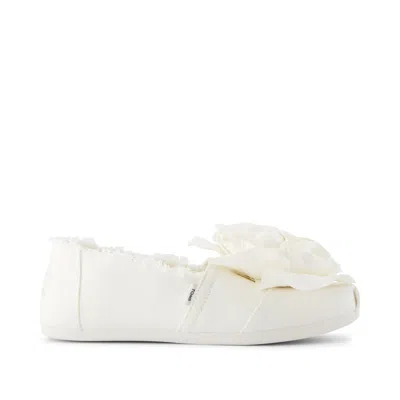 Toms Women's  X Christian Cowan Alpargata Cotton Canvas In White