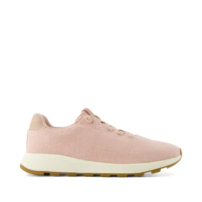 TOMS WOMEN'S TRVL LITE CABRILLO WATER REPELLENT PALE ROSE TWO TONE SLUB AND METALLIC SUEDE SNEAKER