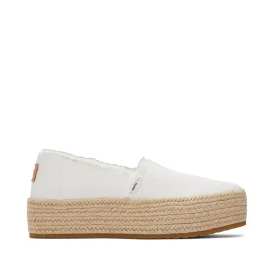 TOMS WOMEN'S VALENCIA CANVAS PLATFORM ESPADRILLE SLIP ON