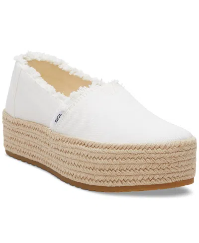 TOMS WOMEN'S VALENCIA CANVAS PLATFORM ESPADRILLES