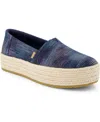 Toms Valencia Platform Espadrille In Navy