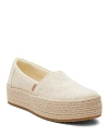 TOMS WOMEN'S VALENCIA ESPADRILLE PLATFORM FLATS