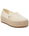 Toms Valcia Platform Espadrille In Natural Morrocan Crochet