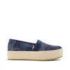 Toms Valencia Platform Espadrille In Blue
