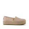 Toms Women's Valencia Platform Espadrille Apricot Tropical Eyelet In Multi