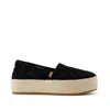 Toms Women's Valencia Platform Espadrille Crochet Lace Slip On In Animal Print