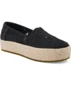 Toms Valencia Platform Espadrille In Black
