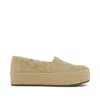 Toms Women's Valencia Platform Espadrille Undyed Metallic Dragonflies In Brown
