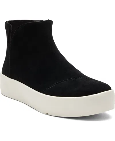 Toms Women's Verona Mid Height Platform Sneaker In Black Suede