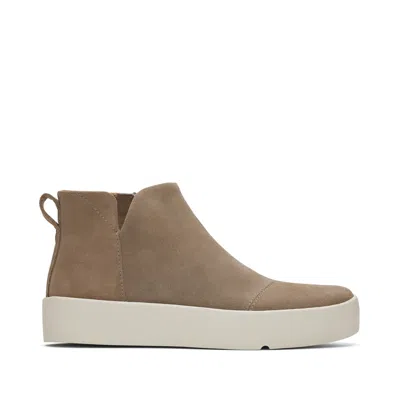 Toms Women's Verona Mid Taupe Suede Platform Sneaker In Brown