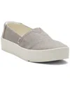 Toms Women's Verona Slip On Sneakers In Light Gray Canvas