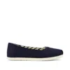 Toms Women's Womens Alpargata Ballet Flat Navy Heritage Canvas In Multi
