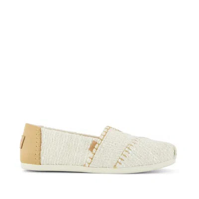 Toms Women's Womens Alpargata Classic Deco Stitch Egret Marled Boucle In Brown