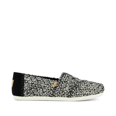Toms Women's Womens Alpargata Classic Deco Stitch Marled Boucle In Black