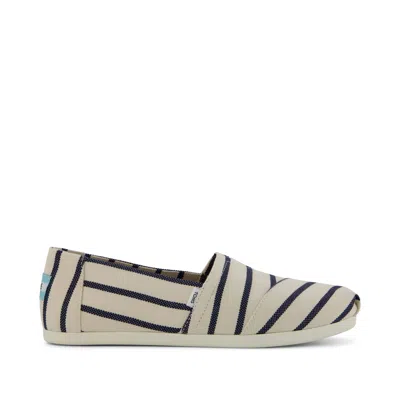 Toms Women's Womens Alpargata Classic Navy Riviera Stripe In Multi