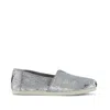 Toms Women's Womens Alpargata Classic Silver Metallic Sequins In Silver