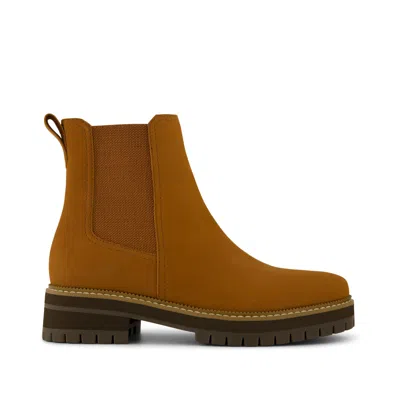 Toms Women's Womens Bennet Boot Water Resistant Amber Nubuck Leather In Brown