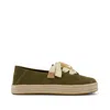 Toms Women's Womens Carolina Lace-up Espadrille Military Olive Suede In Multi