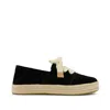 Toms Women's Womens Carolina Lace-up Espadrille Suede In Black