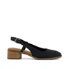 Toms Women's Womens Jaclyn Slingback Heel Nubuck Leather In Black