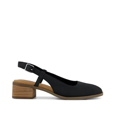 Toms Women's Womens Jaclyn Slingback Heel Nubuck Leather In Black