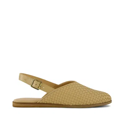 Toms Women's Womens Jade Slingback Flat Light Caramel Basketweave In Brown