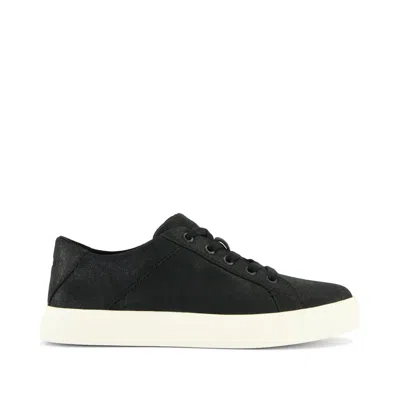 Toms Women's Womens Kameron Lace-up Sneaker Metallic Suede In Black