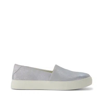 Toms Women's Womens Kameron Slip On Sneaker Light Grey Metallic Suede In Gray