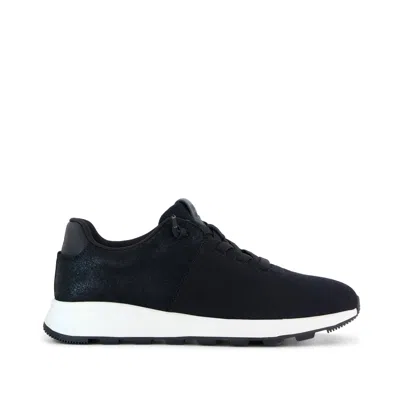 Toms Women's Womens Trvl Lite Cabrillo Sneaker Water Repellent Vintage Twill Metallic Suede In Black