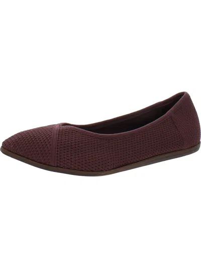 Toms Womens Textured Knit Loafers In Red