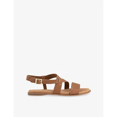 Toms Oms Womens Brown Sugar Leather Mar Leather Sandals Eur 38/5 Uk