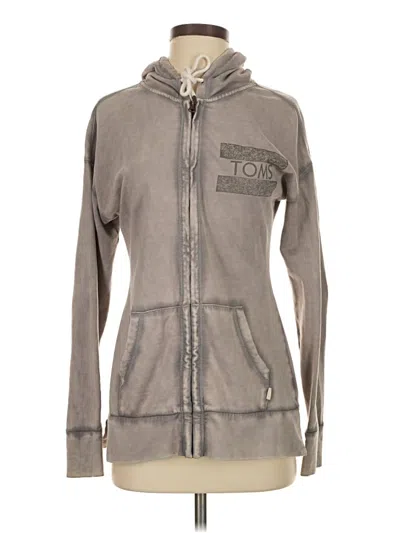 Pre-owned Toms Zip Up Hoodie In Gray