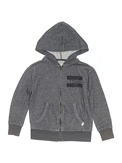 Pre-owned Toms Kids' Zip Up Hoodie In Gray