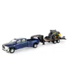 Tomy Unisex 1/32 Ram Dually Quad Cab With Lowboy & New Holland Skid Steer Toy - Ages 2-4