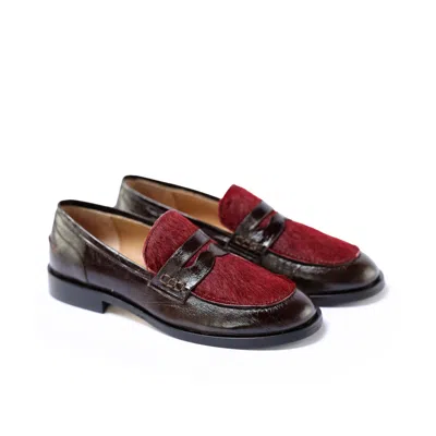 Ton Gout Luxurious Women's Loafers In Red