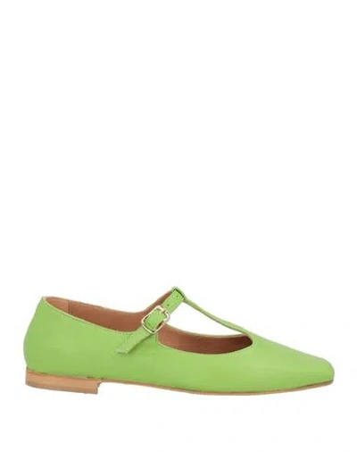 Ton Gout Ton Goût Woman Ballet Flats Green Size 6 Soft Leather