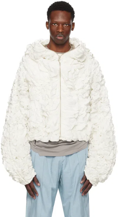Tondolo White Morel Scrunched Jacket In Blue