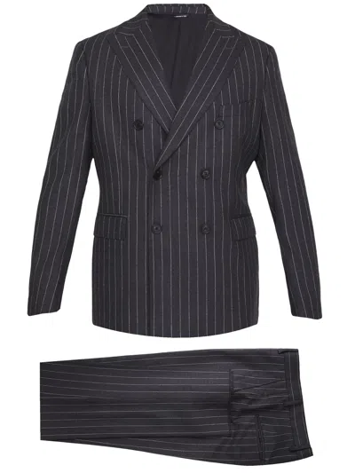 Tonello Pinstriped Two-piece Suit In Grey