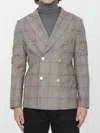Tonello Beige Wool Jacket In Gray