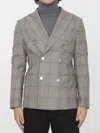 Tonello Beige Wool Jacket In Gray
