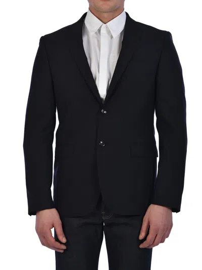 Tonello Blue Wool Jacket In Black