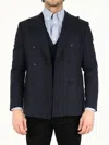 Tonello Blue Wool Jacket In Blue