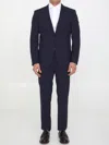 Tonello Black Wool Two-piece Suit In Blue