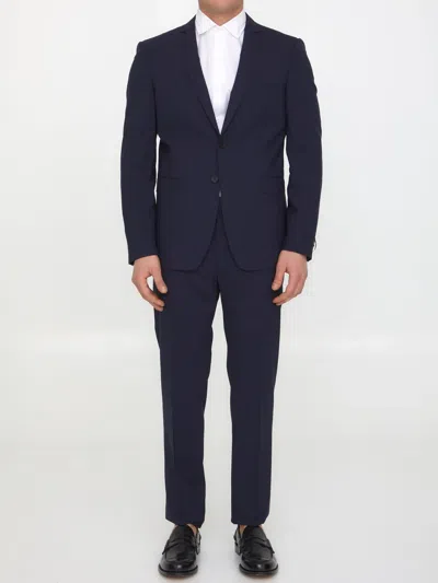 TONELLO TONELLO BLUE WOOL TWO-PIECE SUIT