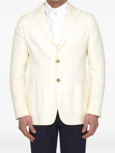 Tonello Cotton Linen Jacket In Neutral