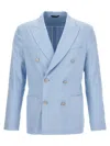 TONELLO TONELLO DOUBLE BREAST LINEN BLAZER JACKET