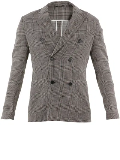 TONELLO TONELLO DOUBLE-BREASTED GLEN PLAID JACKET