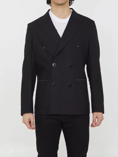 TONELLO TONELLO DOUBLE-BREASTED STRETCH JACKET